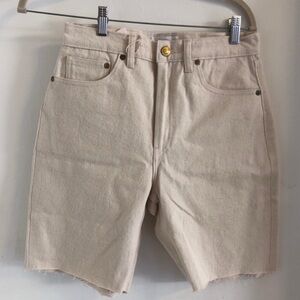 Still Here New York Women’s Lola Denim Shorts in Bone Size 27 originally $220